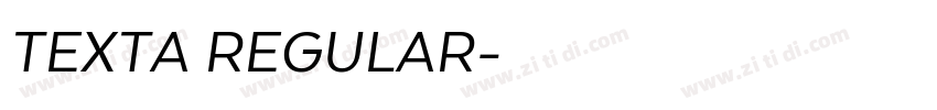 TEXTA REGULAR字体转换
